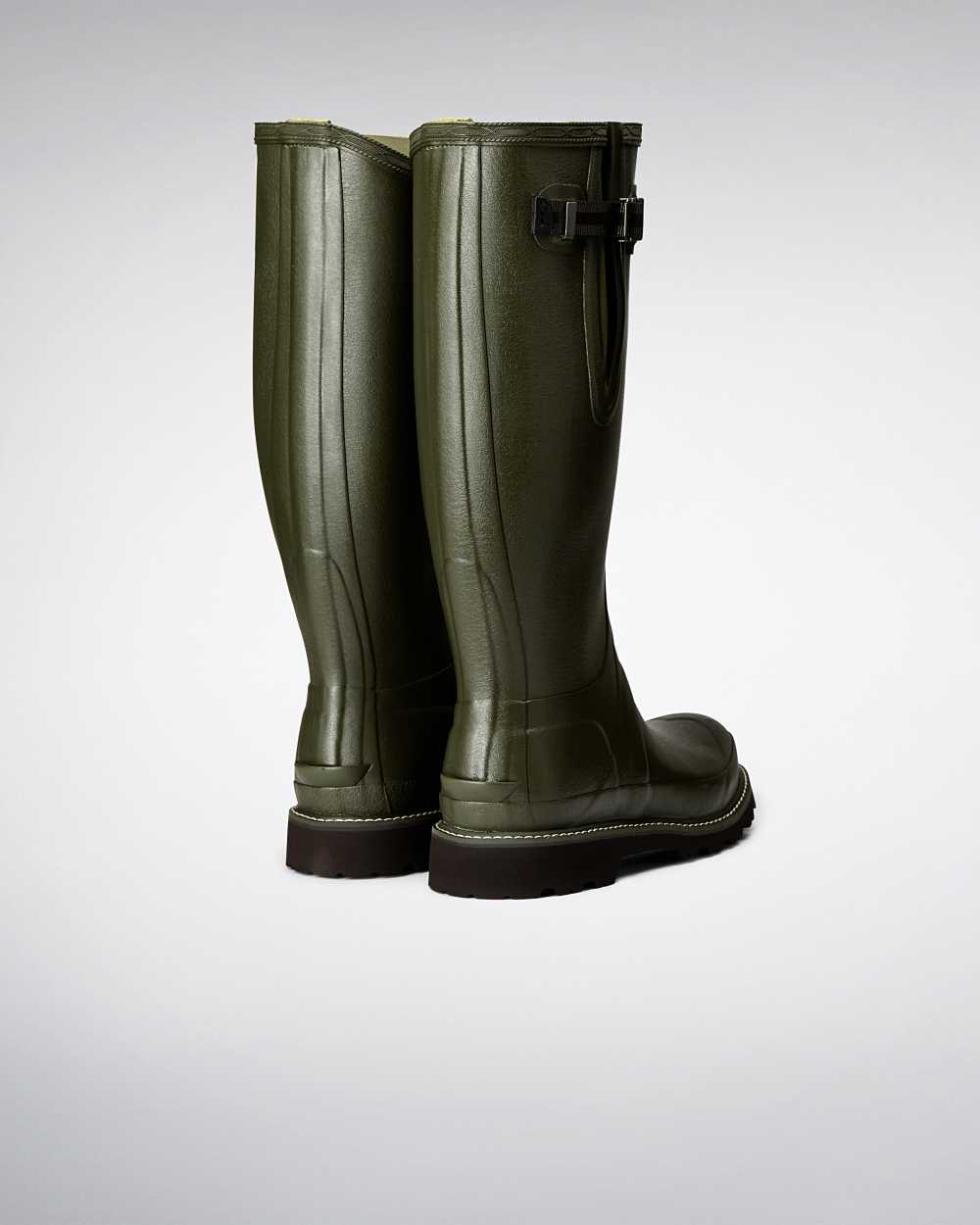 Hunter Balmoral Side Adjustable Men's Wellies NZ-26901E Dark Olive